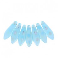 Czech Glass Daggers beads 5x16mm Blue ab 61000-2870A